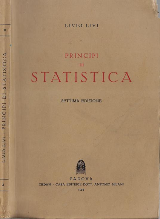 Principi di statistica - Livio Livi - copertina