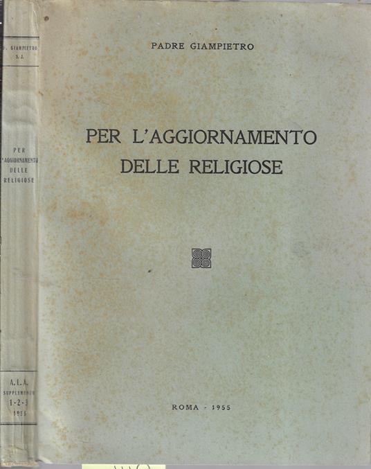 Per l'aggiornamento delle religiose - copertina