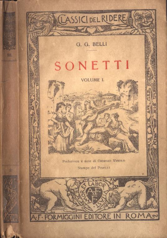 Sonetti vol. I - Gioachino Belli - copertina