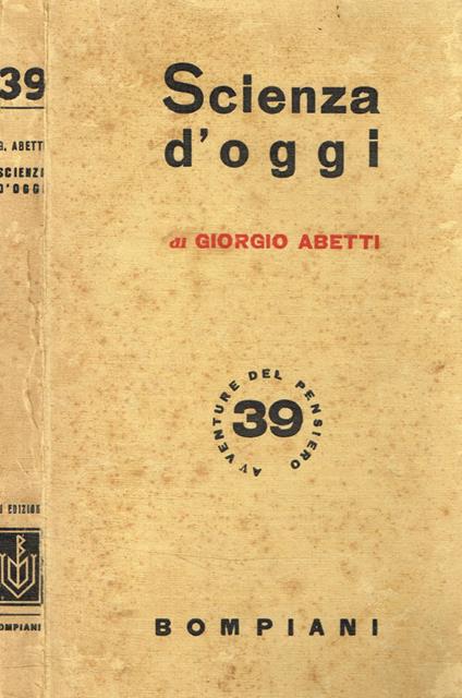 Scienza d'oggi - Giorgio Abetti - copertina