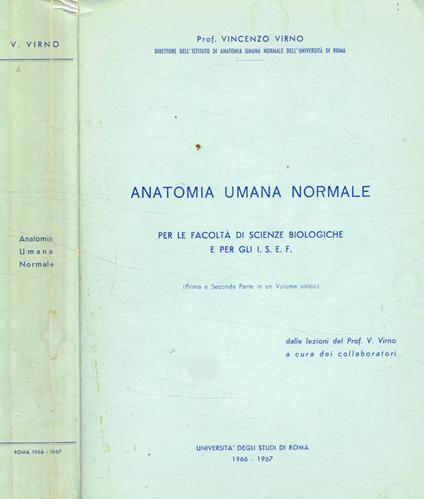 Anatomia umana normale - Vincenzo Virno - copertina