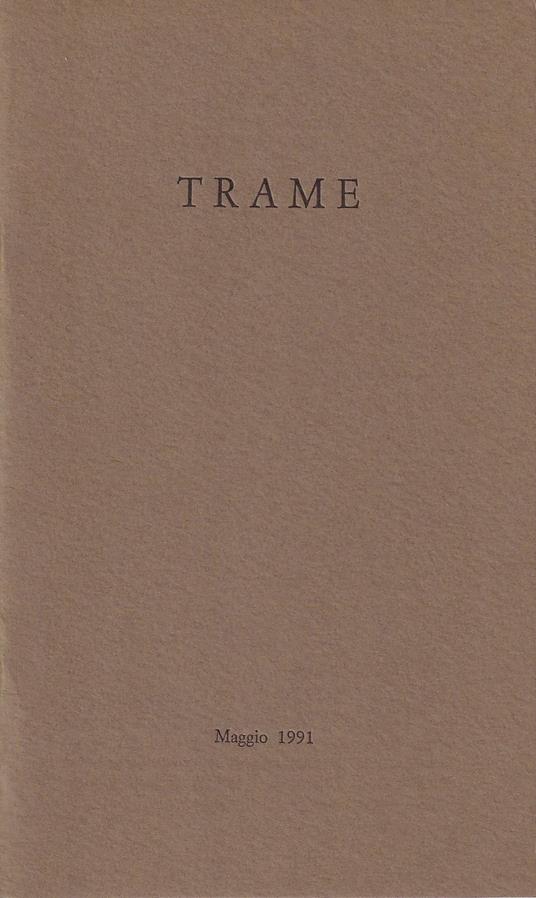 Trame - anno III, n. 6, giugno 1991 - copertina