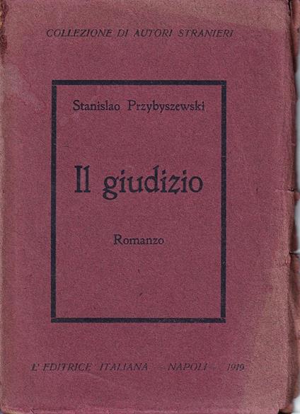 Il giudizio. Romanzo - Stanislao Przsybyszewski - copertina