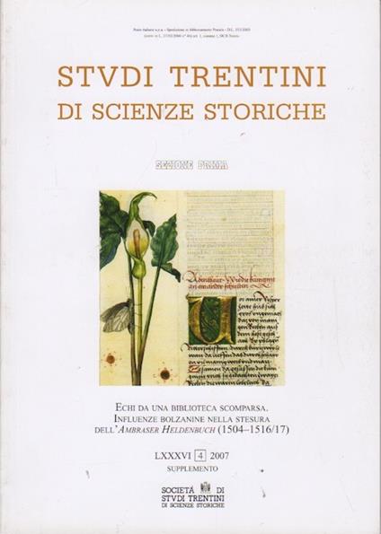 Echi da una biblioteca scomparsa: influenze bolzanine nella stesura dell'Ambraser Heldenbuch (1504-1516/17) - Angela Mura - copertina