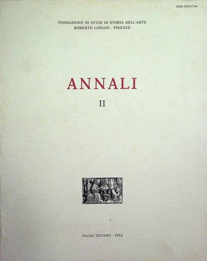 Annali: II (1989) - copertina