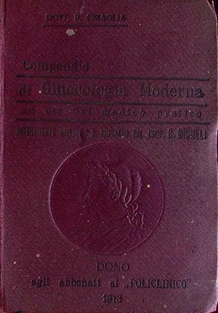 Compendio di ginecologia moderna: ad uso del medico pratico - copertina