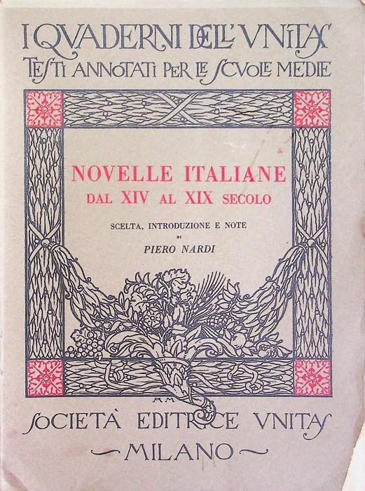 Novelle italiane dal XIV al XIX secolo - Piero Nardi - copertina
