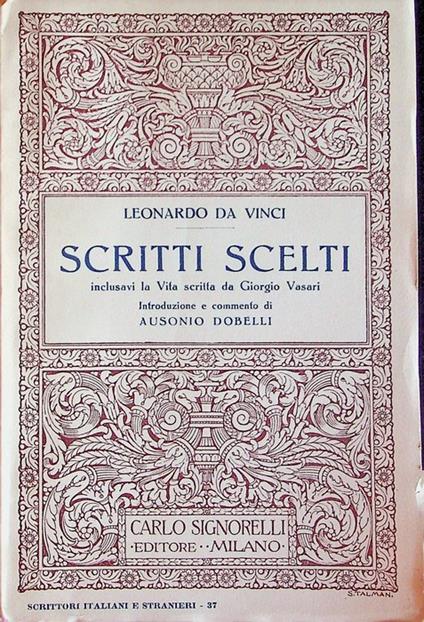 Scritti scelti - Leonardo da Vinci - copertina