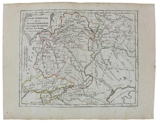 Partie Meridionale de la RUSSIE EUROPEENNE, TARTARIE RUSSIENNE, PETITE TARTARIE. [Original copper engraved map, 1778] - Vaugondy (de) Robert, Dussy E - copertina