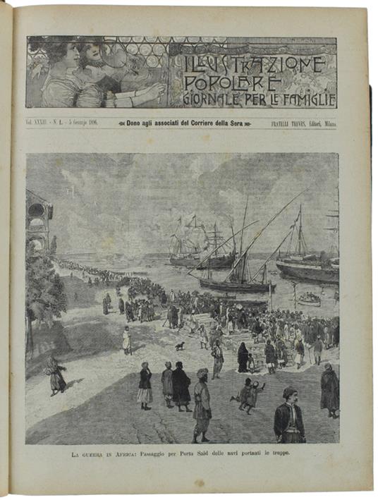 L' ILLUSTRAZIONE POPOLARE. Annata 1896 completa in 52 numeri - copertina
