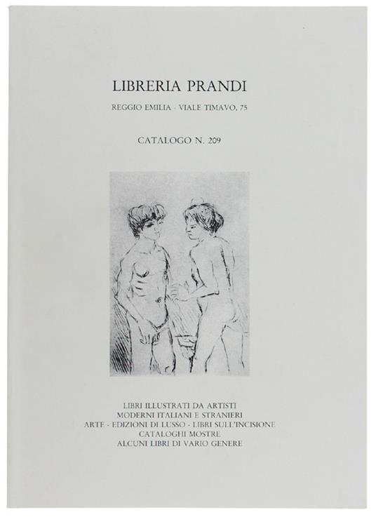 CATALOGO N. 209. LIBRI ILLUSTRATI DA ARTISTI MODERNI ITALIANI E STRANIERI.. - copertina