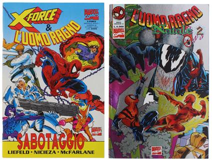 X-FORCE & L'UOMO RAGNO N.2 / 1994 con adesivo x il N. 1 + L'UOMO RAGNO NATALE 2/1996: due albi in ottimo stato, COME NUOVI - copertina