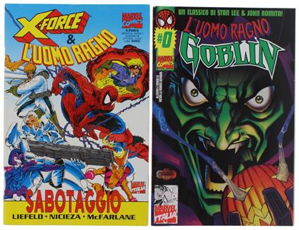 X-FORCE & L'UOMO RAGNO N.2 / 1994 con adesivo x il N. 1 + GOBLIN # 0 N. 19/1996: due albi in ottimo stato, COME NUOVI - copertina