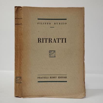 Ritratti - Filippo Burzio - copertina