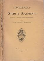 Miscellanea di studi e documenti