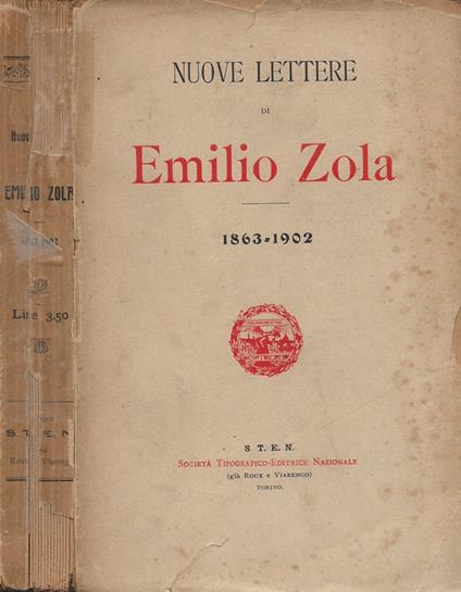 Nuove Lettere. 1863-1902 - Émile Zola - copertina