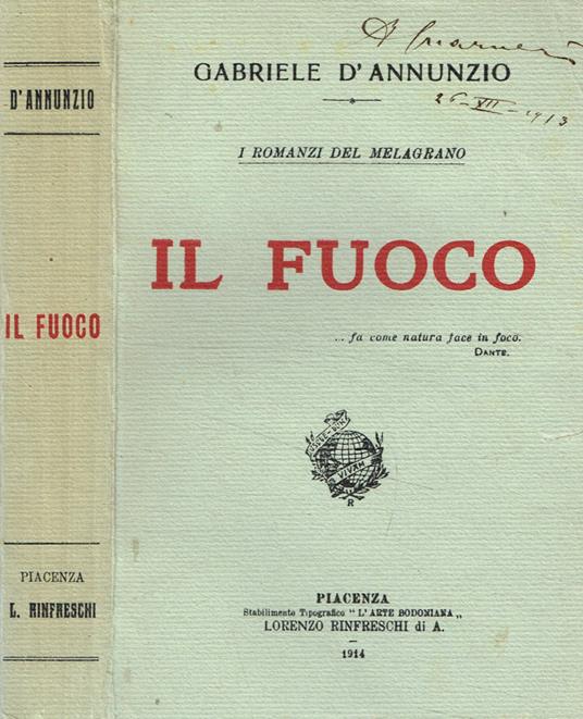 Il fuoco - Gabriele D'Annunzio - copertina