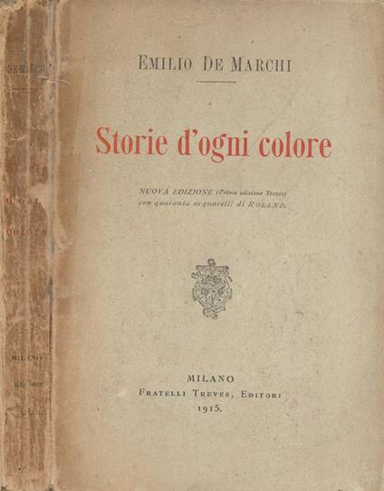 Storie d'ogni colore - Emilio De Marchi - copertina