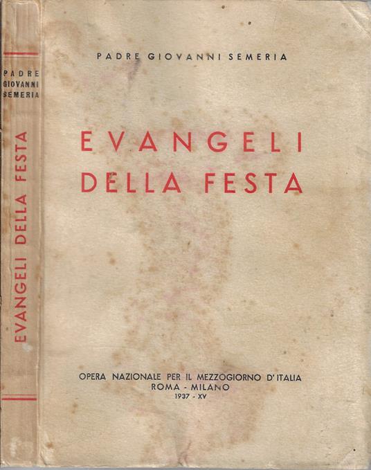 Evangeli della festa - Giovanni Semeria - copertina