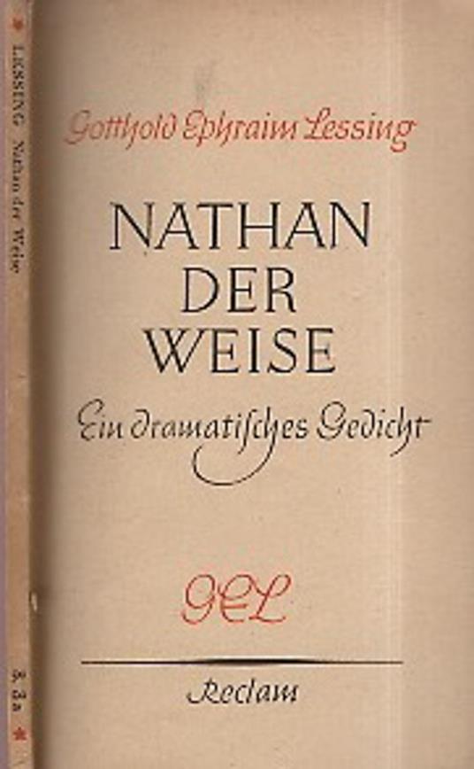 Nathan der weise - Gotthold Ephraim Lessing - copertina