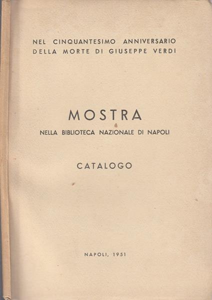 Mostra nella biblioteca nazionale di Napoli - copertina