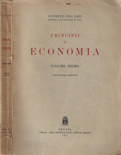 Principii di Economia - Giuseppe Ugo - copertina