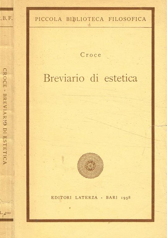 Breviario di estetica - Benedetto Croce - copertina