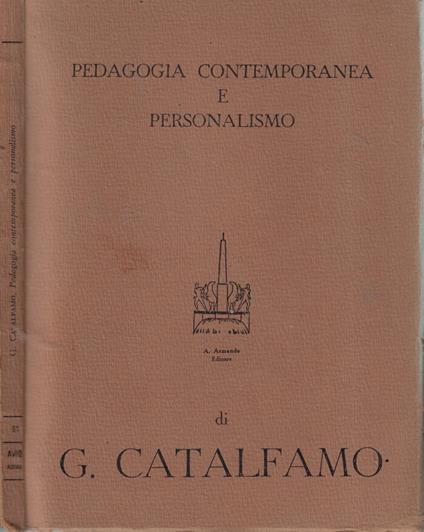 Pedagogia contemporanea e personalismo - Giuseppe Catalfamo - copertina