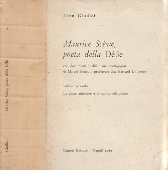 Maurice Scève, poeta della Délie vol II - Enzo Giudici - copertina