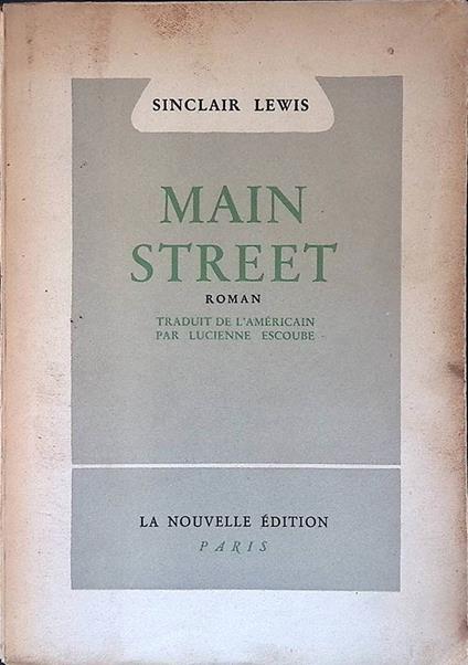 Main street - Sinclair Lewis - copertina