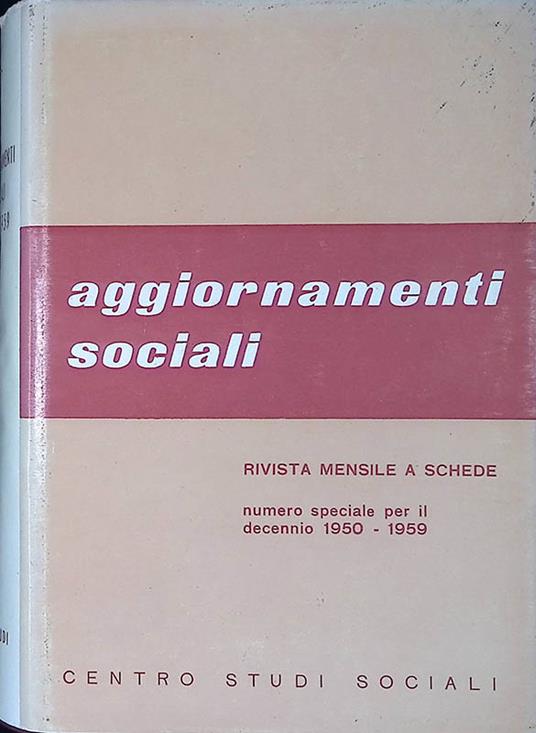 Aggiornamenti Sociali 1950-1959 II. Problemi e Avvenimenti Politici - copertina