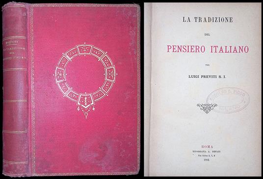 La tradizione del pensiero italiano - Luigi Previti - copertina