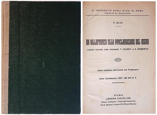 Da Villafranca alla proclamazione del Regno. Lezioni raccolte dalle Assistenti T. Cilenti e A. Ruberto - copertina