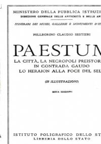 Paestum - Pellegrino C. Sestieri - copertina