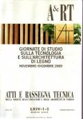 Giornate di studio sulla tecnologia e sull’architettura di legno. A&RT rivista fondata a Torino nel 1867 - copertina