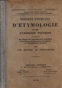 Notions usuelles d’éthmologie - copertina