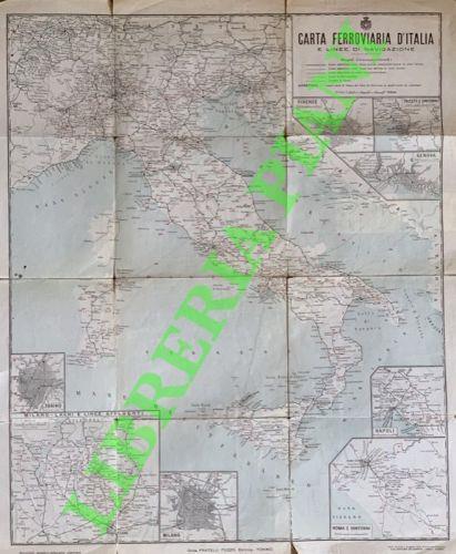 Carta ferroviaria d'Italia e Linee di Navigazione. - Carta delle Comunicazioni principali di Europa - copertina