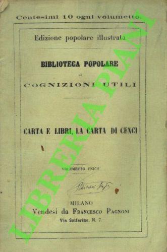 Carte e libri. La carta di cenci - copertina