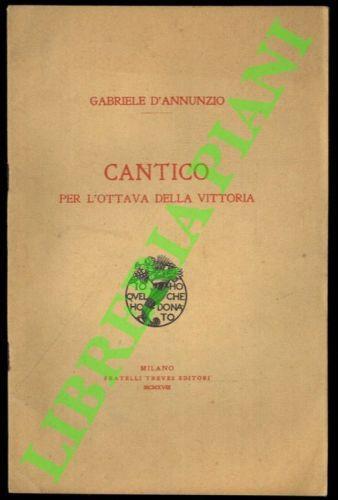 Cantico per l'ottava della vittoria - Gabriele D'Annunzio - copertina