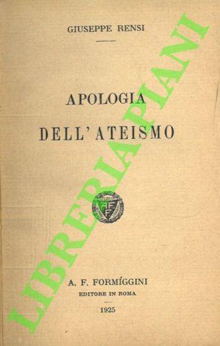 Apologia dell'ateismo - copertina