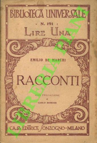 Racconti - Emilio De Marchi - copertina