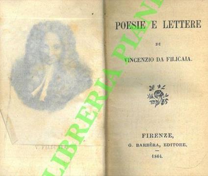 Poesie e lettere - Vincenzo Da Filicaia - copertina