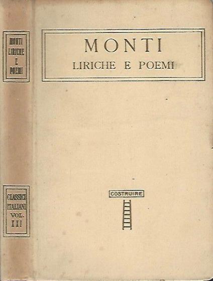 Liriche e Poemi - Monti - copertina