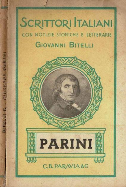 Giuseppe Parini " 1729 - 1799 " - Giovanni Bitelli - copertina