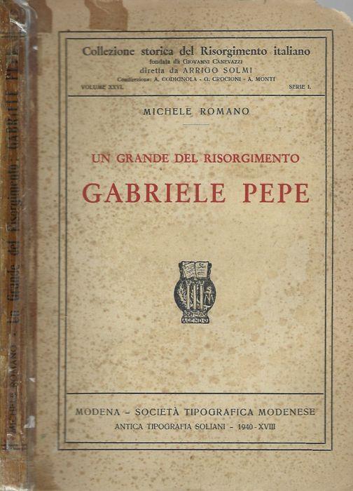 Un Grande Del Risorgimento Gabriele Pepe - Michele Romano - copertina