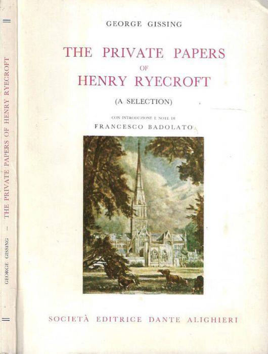 The Private Papers of Henry Ryecroft - George Gissing - copertina