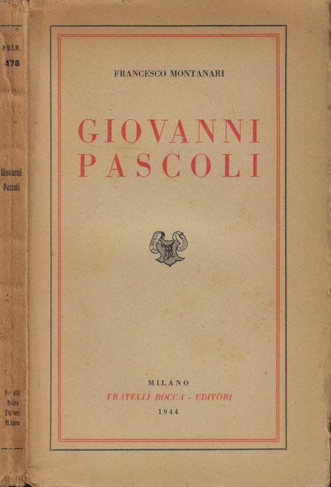 Giovanni Pascoli - Francesco Montanari - copertina