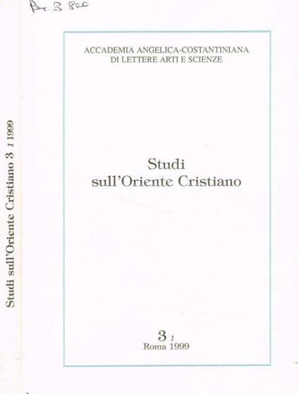 Studi sull'Oriente Cristiano. N.3, fasc.1, anno 1999 - Gaetano Passarelli - copertina