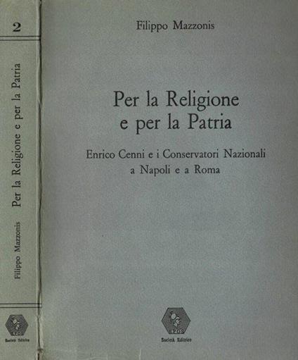 Per la Religione e per la Patria - Filippo Mazzonis - copertina
