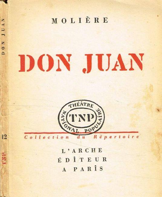 Don Juan ou le festin de Pierre - Molière - copertina